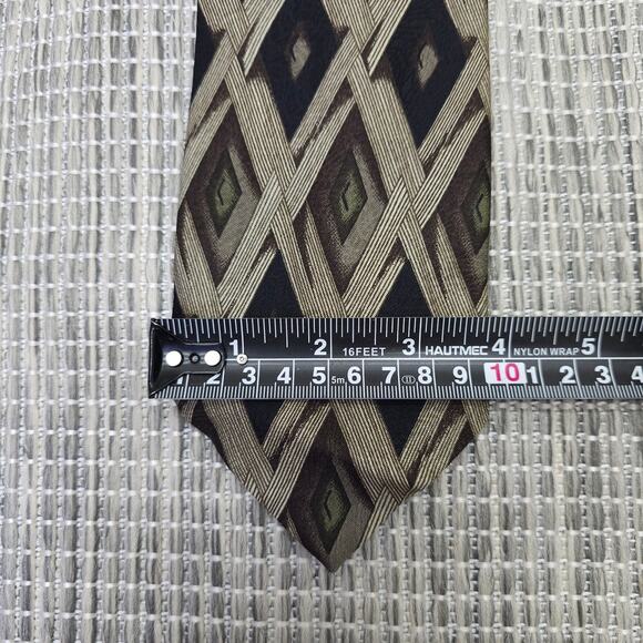 Fratelli Mens 100% Silk Neck Tie Handmade Italy Diamond Argyle Pattern Vintage - Picture 9 of 12